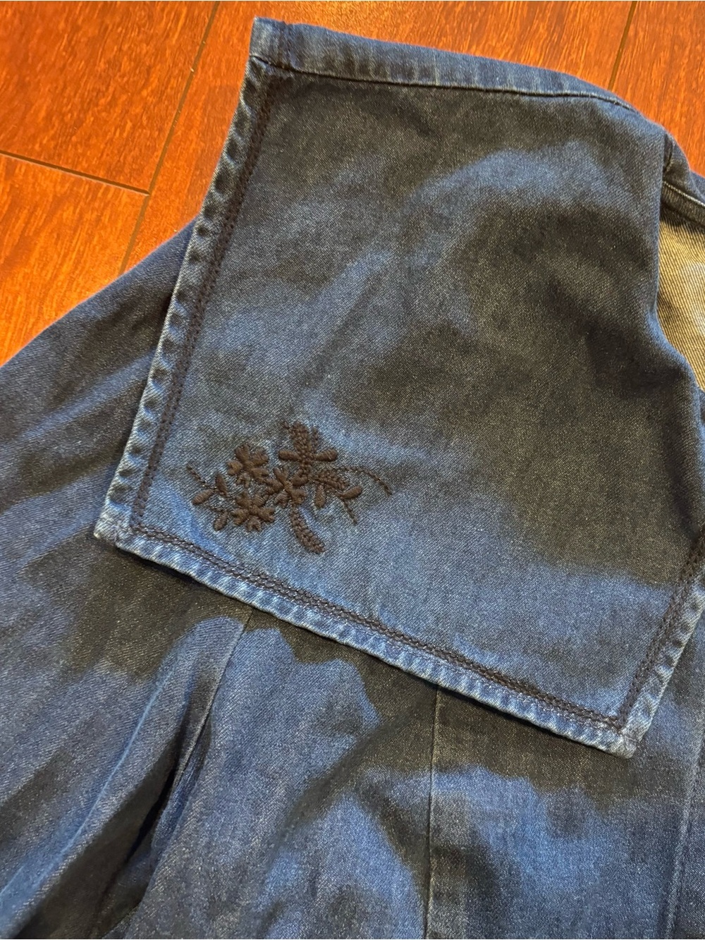 & Other Stories denim embroidered collared button up - Picture 5 of 9
